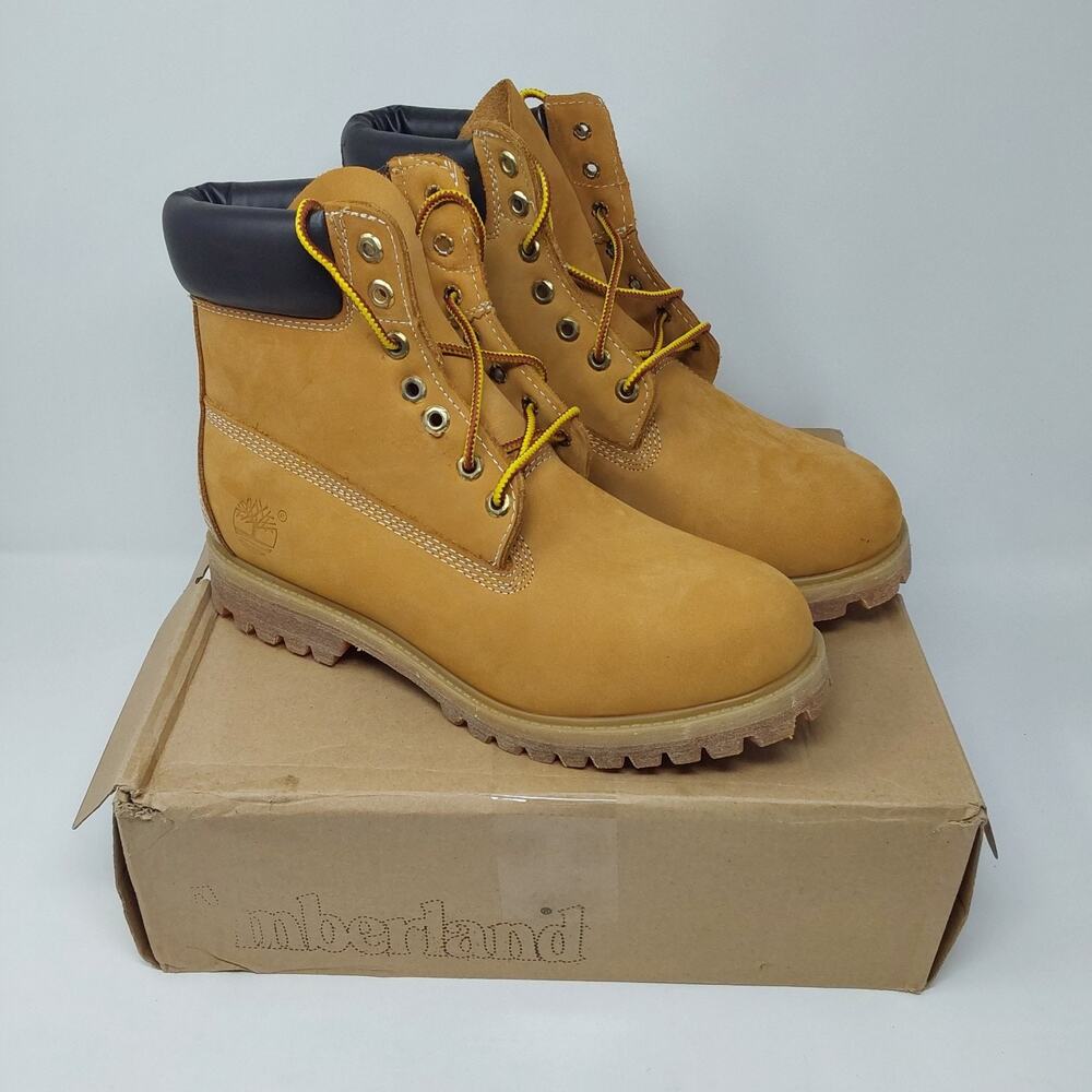 Timberland Premium 6 Inch Boots Mens 9.5M Wheat Nubuck Waterproof 10061